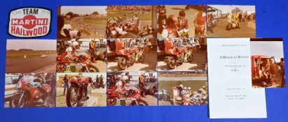 Mike Hailwood. Official Isle of Man 1978 Team Patch, Candid photographs featuring his No 4