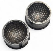 Interesting metal dimple pattern Golf Ball Mold - no apparent numbers, measures 5cm dia, each