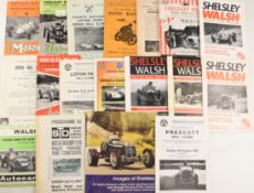 1954-1997 Motor Sport Programmes, most related to Shelsley Walsh hill climb, with international