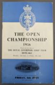 1956 Official Open Golf Championship programme - played at Royal Liverpool Golf Club for the final