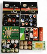 57x Wrapped Golf Balls in varying boxes and tubes, noted Dunlop examples