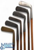 6x Blade putters - 5x metal incl a Tom Fernie straight blade, Anderson bent neck, Paterson Gem
