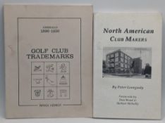 American 1898-1930 Golf Club Trademarks Patrick Kennedy 1991 P/b, North American Club Makers Peter