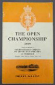 1959 Official Open Golf Championship programme - played at Muirfield on the final day Friday 3rd