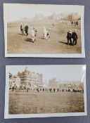 2x 1927 Amateur St Andrews Golf Course small photographs of players, spectators and the St Andrews