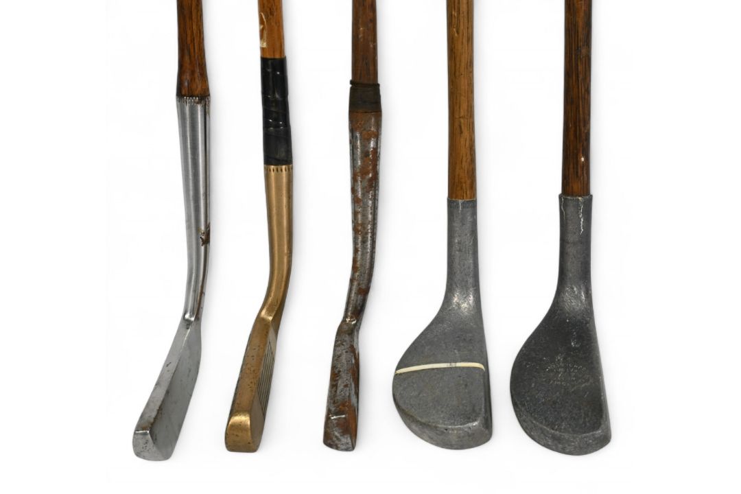 5x Various putters incl early Ben Sayers Benny putter with grue sole and square section shaft and - Image 3 of 3