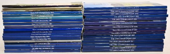 Golf Open Championship programmes - A continuous run of the programmes from 1981-2014 (34) with a