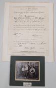 1881 Charles Gibson Berwick Golf Architect Course Designer - his original marriage certificate (part