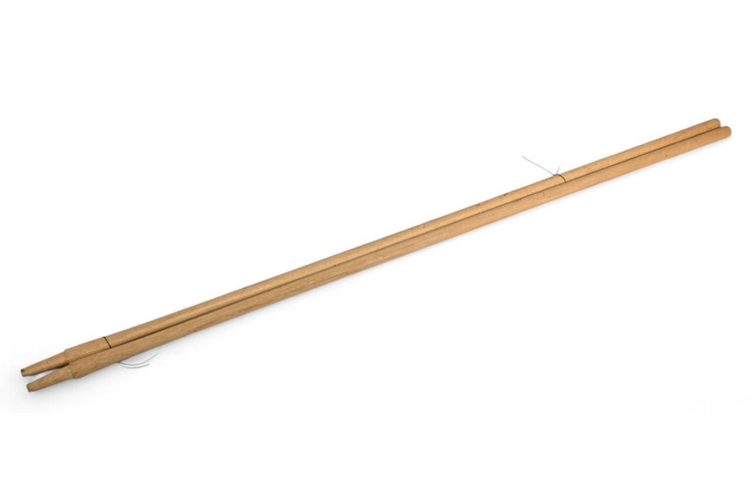 2x Long Iron Hickory shafts with the iron tip fitment in raw form