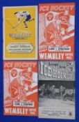 Four Ice Hockey programmes - Wembley v 1949 Nottingham 1959 Streatham and Panthers Harringay v