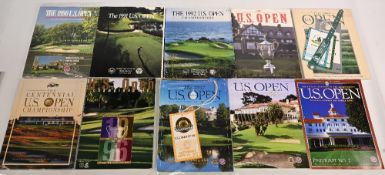 Golf US Open Championship programmes 1990-1999 A continuous run of ten programme in good condition