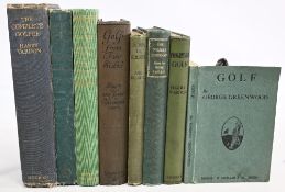 8x period Golf Books to include Golf Really Explained c1920s George Greenwood, Progressive Golf