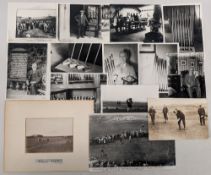 St Andrews Golf Photographs: to include an original period mounted photo of putting at the 16th