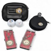 Ryder Cup Keyring, Golf Ball divot Tool Collectors Sets, two Ryder Cup Valderrama keyrings, look