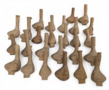 27 Persimmon Golf Club Wood Head Blanks, assorted sizes and makers, some started (box of)