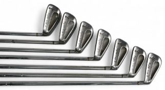 Set of PGA Ryder Cup II Golf irons (7) features 3-9, all gripped, signs of use, appear playable