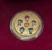 2008 Beijing Olympic Games Mascots Commemorative Token Medallion, in original fitted case