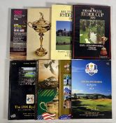 1965-2014 Ryder Cup Golf Tournament Programmes, to include years of 1965, 1973, 1985, 1989 with draw