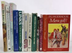 Golf Books to include Mera Golf 1991 P G Wodehouse, Harvey Penick's Little Red Golf Book 1993,
