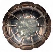 1961 Sheffield Silver Hallmarked Yorkshires ladies County Golf Foursomes Award Bowl, 12cm