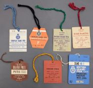1959-1964 British & European Grand Prix Motor Sport Tickets: to include 1959 Aintree British Grand