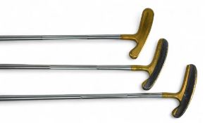 3x Acushnet Made in USA Golf Putters features Bulls Eye Standard, Standard Flange offset and