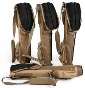 4x Silver Line lightweight Golf Carry Bags with stands, rigid construction, divider internally, with