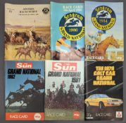 1979-1990 Grand National Racecards, to include 1979 31st March, 1981 4th April, 1982 3rd April, 1984