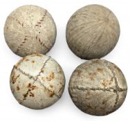 4x Vintage hand sewn Eaton Fives Balls