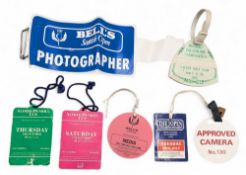 Golf Badges, Passes, and Arm Band, to include 1995 St Andrews Tuesday 18th July ticket, Bells 1990