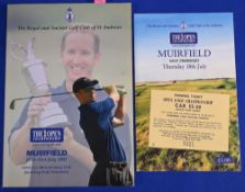 2002 Open Golf Championship programme hand signed by the winner Ernie Els includes the Thursday