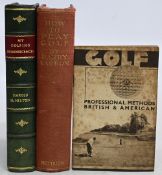 Period Golf Books to include Golf Professional Methods British and American 1933, How to Play Golf