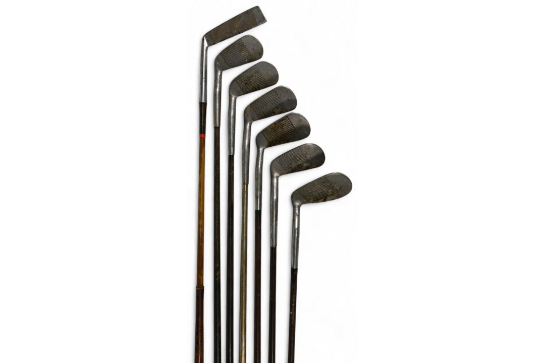 6x Tom Stewart steel shafted irons from long iron to anti-shank niblick, t/w an unusual elongated - Image 3 of 3