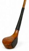 Forrest stamped light stained beechwood bulger driver c1895 still fitted with the original hide grip