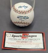 2005 all Stars Baseball multi signed Baseball, with signatures of Albert Pujols, Andrew Jones,