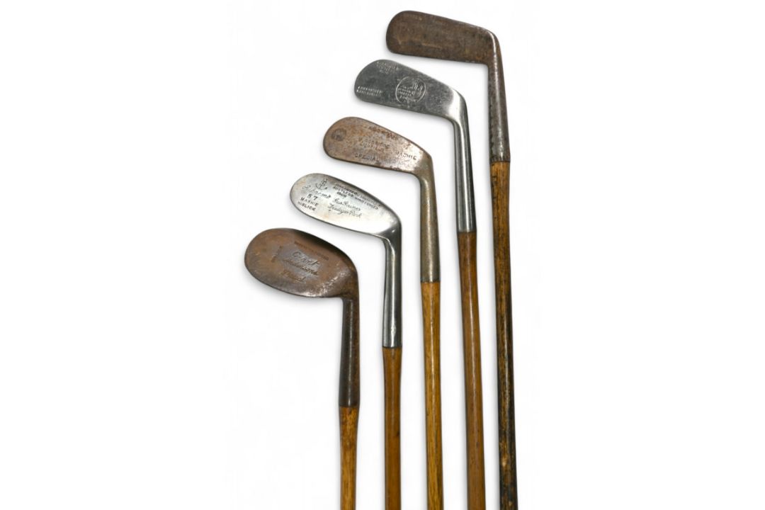 4x Assorted Golf irons to incl 4 iron stamped LB London, W Goodridge of Lichfield mashie, Gainey - Image 1 of 3