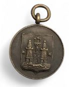 1924 Bronze Surrey Championship Golf Fob Medal won by Mrs Deane at Walton Heath Golf Club, #2.3cm