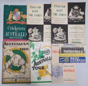 1938- 1961 Australia Cricket Tour Programmes: 1938 tour with tape to spine, 1948 tour noted added,