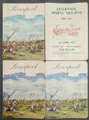 1965-1970 Four Grand National Racecards, to include 1965 27th March, pencil notes added, 1967 6th