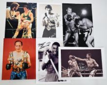 Autographed Boxing Photographs to include John H Stracey, Barry McGuigan, Carl Froch, Henry
