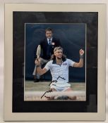 Tennis Björn Borg signed colour Photograph, framed and mounted, collected by a professional