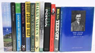 Golf Books comprising of The Gate to Golf 1982 James Douglas Edgar, Teed Off 1977 Dave Hill & Nick