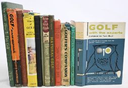Period Golf Books to include Golf with the Experts 1959 Tom Scott, Golf - and How c1940s H