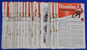 Wembley speedway programmes from the fifties to include 1950 x11 1951 x5 1952 x5 1953 x7 1954 x2