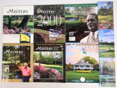 Masters Golf Tournament programmes 1999, 2000, 2002, 2004, 2006 and 2016, Spectator Guides 2006,