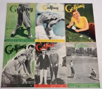 American Golfing Magazine 1938-1939 - Six editions of the monthly magazine to include April & June
