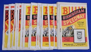 Birmingham speedway programmes from the forties and fifties to include 1940s x3 and 1950s x19 (22)