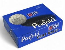 Box of 12x Penfold RF126 wrapped Golf Balls in their bright burgundy wrappers and diamond maker's