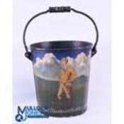 Interesting cast iron hand painted golfing scene Bucket - inscribed Royal Blackheath Golf Club 1906,