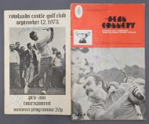1973 Rowlands Castle Golf Club Pro-Am Tournament signed programme, with signatures of Tony Jacklin